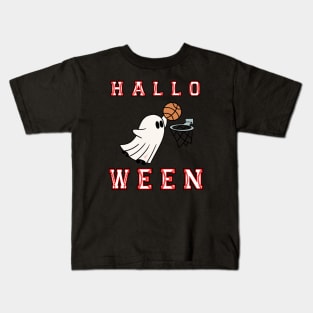 Basketball Ghost Halloween Kids T-Shirt